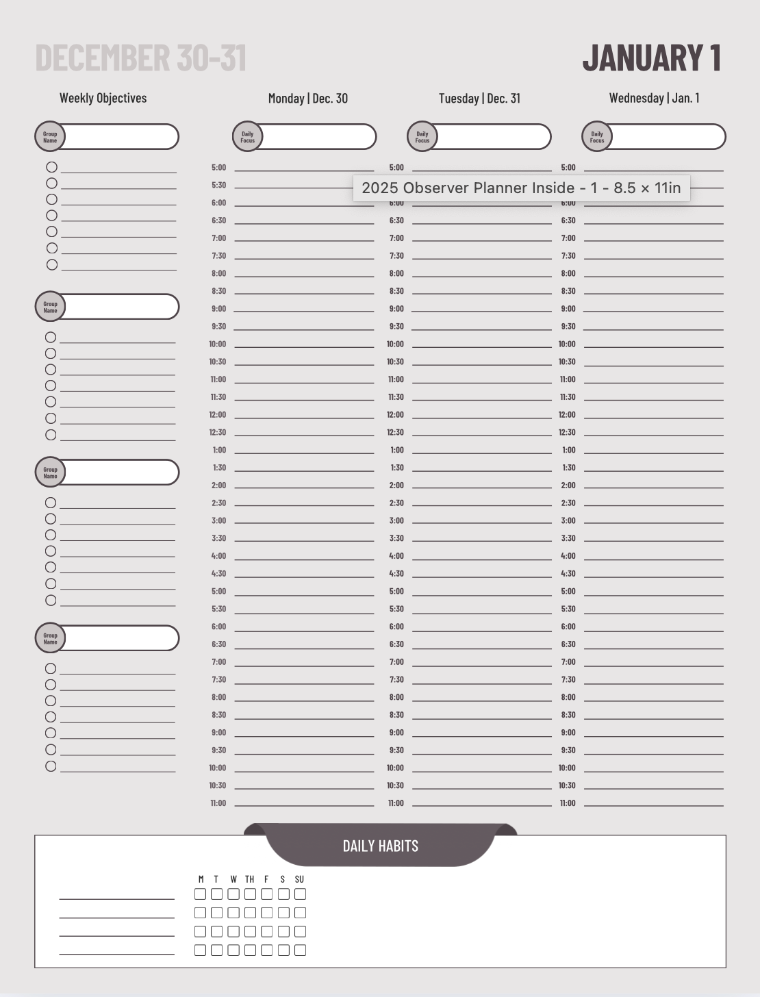2025 Observer Planner PDF